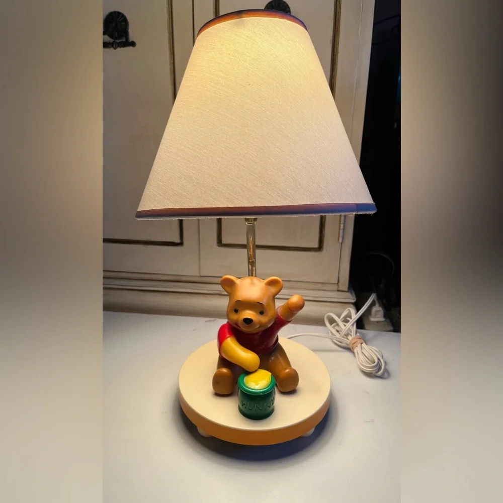 VTG ‘80’s Sears Disney Winnie The Pooh Nursery Lamp Nightlight with Hunny Pot